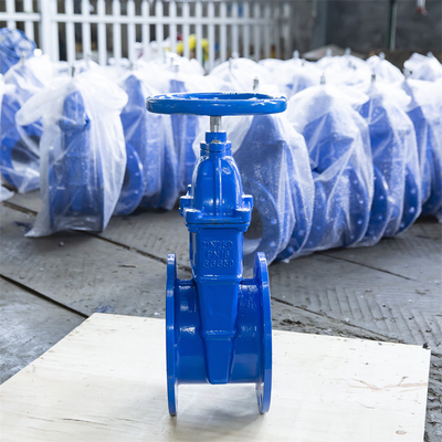 หน้าแปลนสิ้นสุด PN16 PN10 วาล์วประตูล้อมือ F4 ลวดทองแดงด้านใน Dn250 Gate Valve