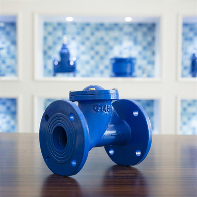 GGG40 เช็ควาล์วน้ำเสีย PN16 450mm เหล็กหล่อสวิงเช็ควาล์ว