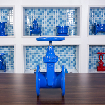 PN10 PN16 Soft Seal Gate Valve GGG40 เหล็กหล่อ F4 Gate Valve Water Gas Oil