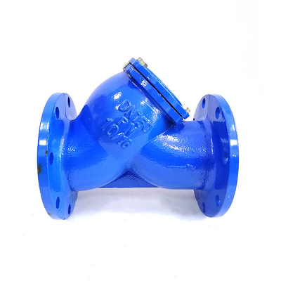 เหล็กหล่อเหนียวหน้าแปลน Y ชนิดกรองวาล์วกรอง DN150 PN10 น้ำเสีย