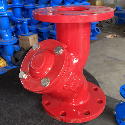 Blue DN250 4 นิ้ว Y Strainer Valve เหล็กดัด Gggg40 สำหรับอะไหล่เครื่องกรองน้ำ