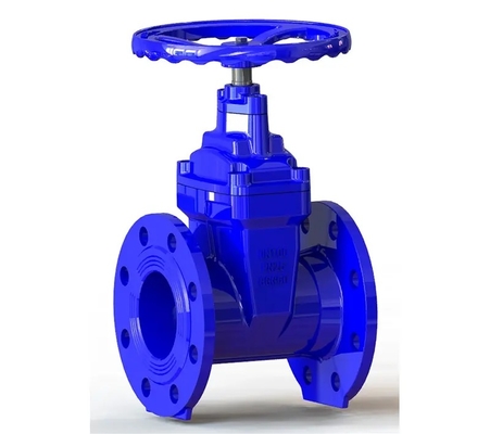 DN50 Soft Seal Gate Valve GGG50 ซ็อกเก็ตหน้าแปลนน้ำเหล็กดัด