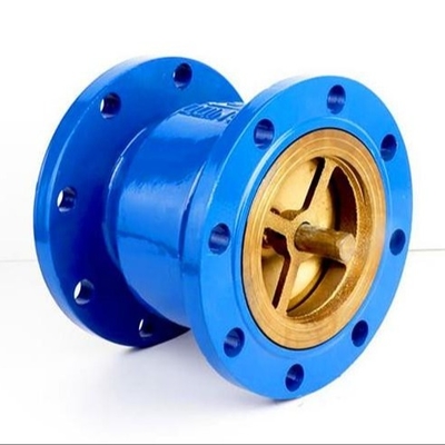 Ggg40 วาล์วตรวจสอบท่อไอเสียแนวตั้ง PN16 DN100 Backstop Non Return Valve Flange Type