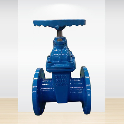 Ggg50 Pn16 ที่ปรับแต่งได้ Sluice หน้าแปลนวาล์วประตูที่นั่งแบบยืดหยุ่น Handwheel ดำเนินการ