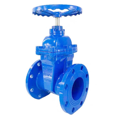 Qt450 Dn150 Pn16 วาล์วประตูน้ำเหล็กดัดก้านที่เพิ่มขึ้นอุณหภูมิปกติ