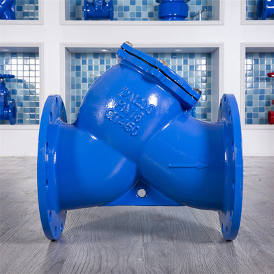 เหล็กกล้าคาร์บอนหล่อเหล็ก Y กรอง QT450 Dn150 PN10 หน้าแปลน Wye Strainer