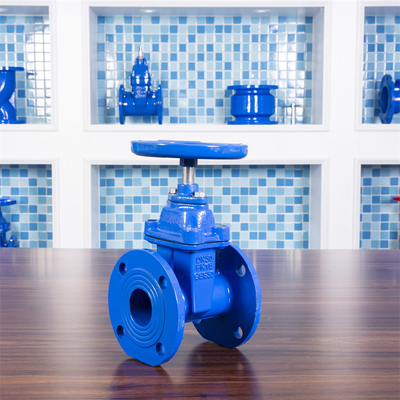 PN16 วาล์วประตูซีลเหล็กอ่อน GGG40 GGG50 DN50 Din F4 Gate Valve